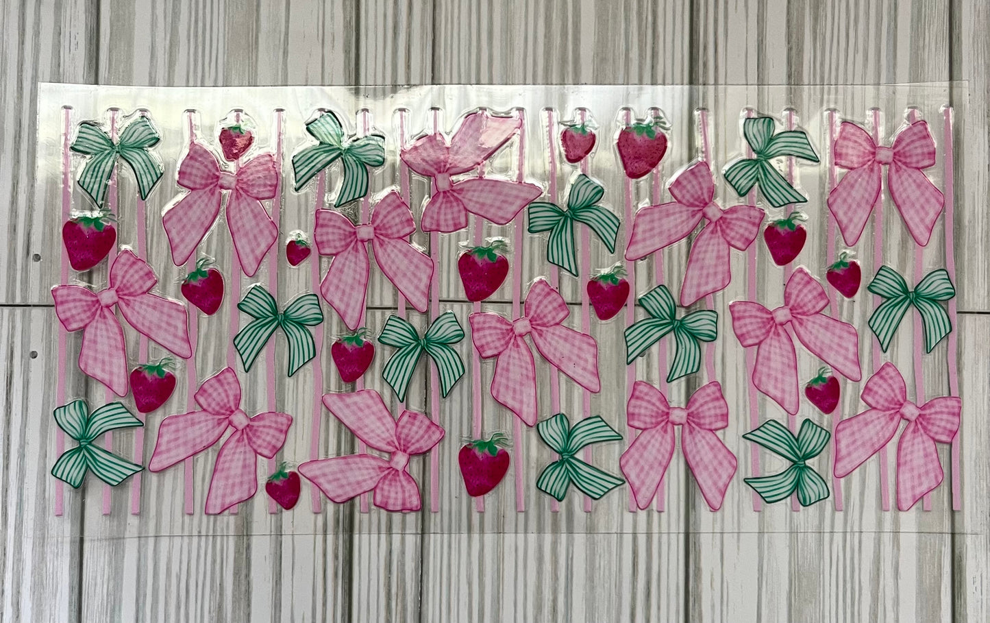 Pink n Green Bows UVDTF Wrap (HP293)