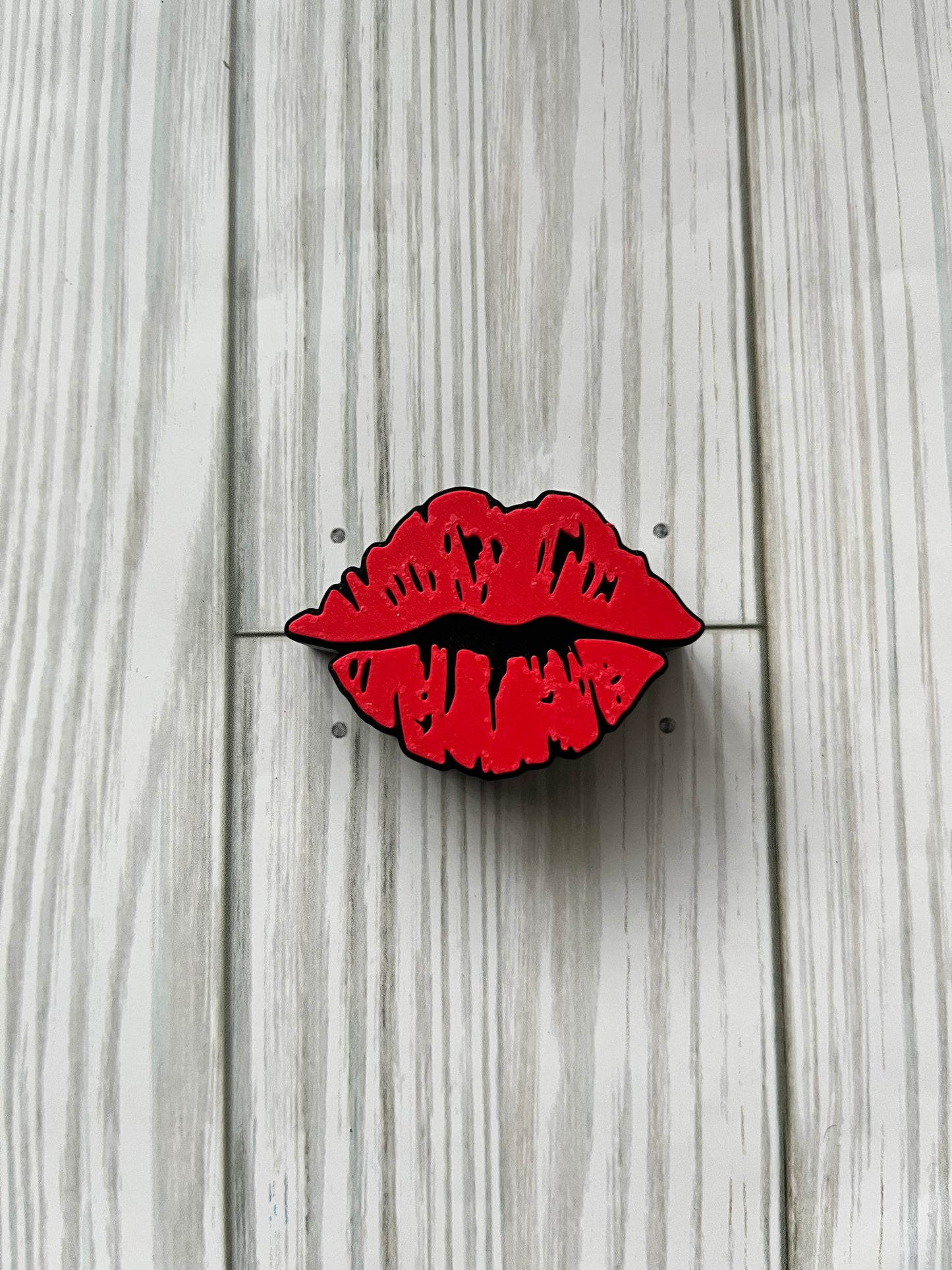 Kiss 3D Straw Topper
