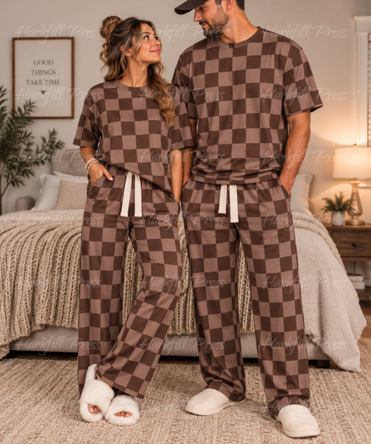 HP Oversized PJs - Brown Plaid