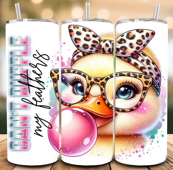 Can't Ruffle 20oz Sublimation Tumbler