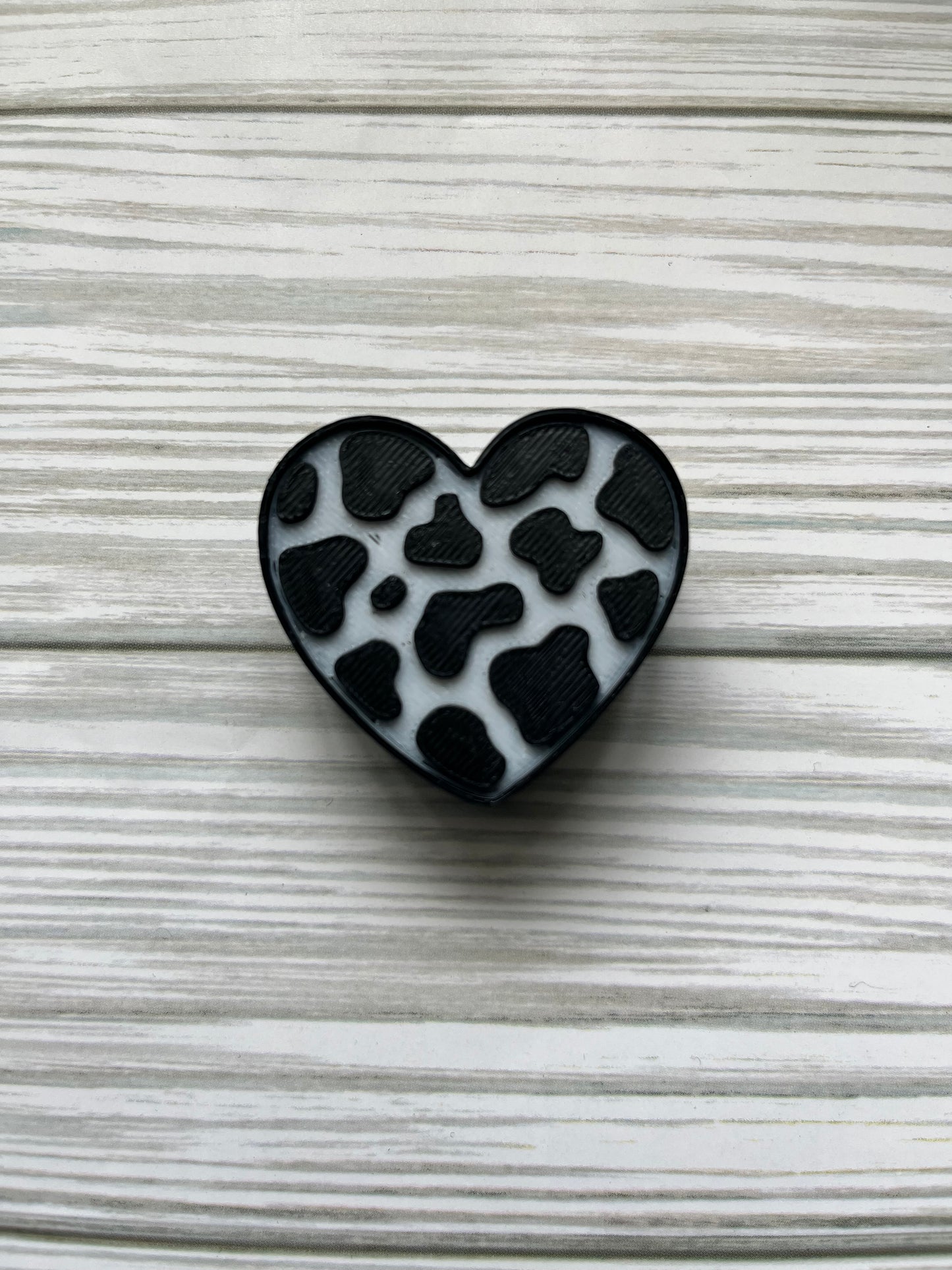 3D Cow Heart Straw Topper