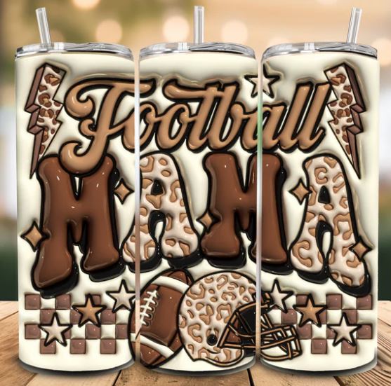 Football Mama 20oz Sublimation Tumbler