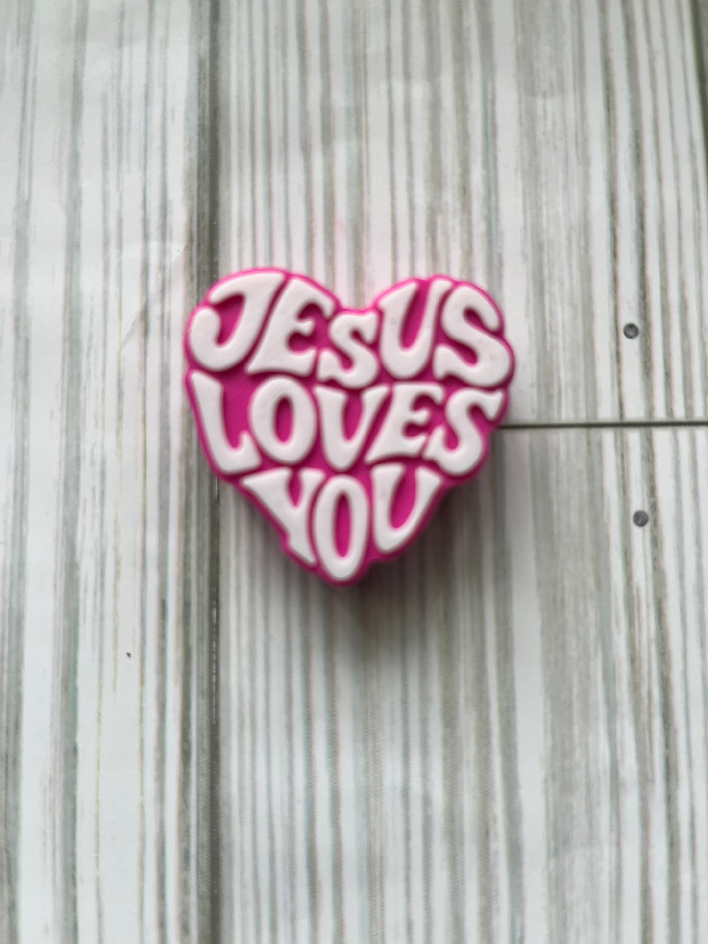 “Jesus Loves You” 3D Straw Topper