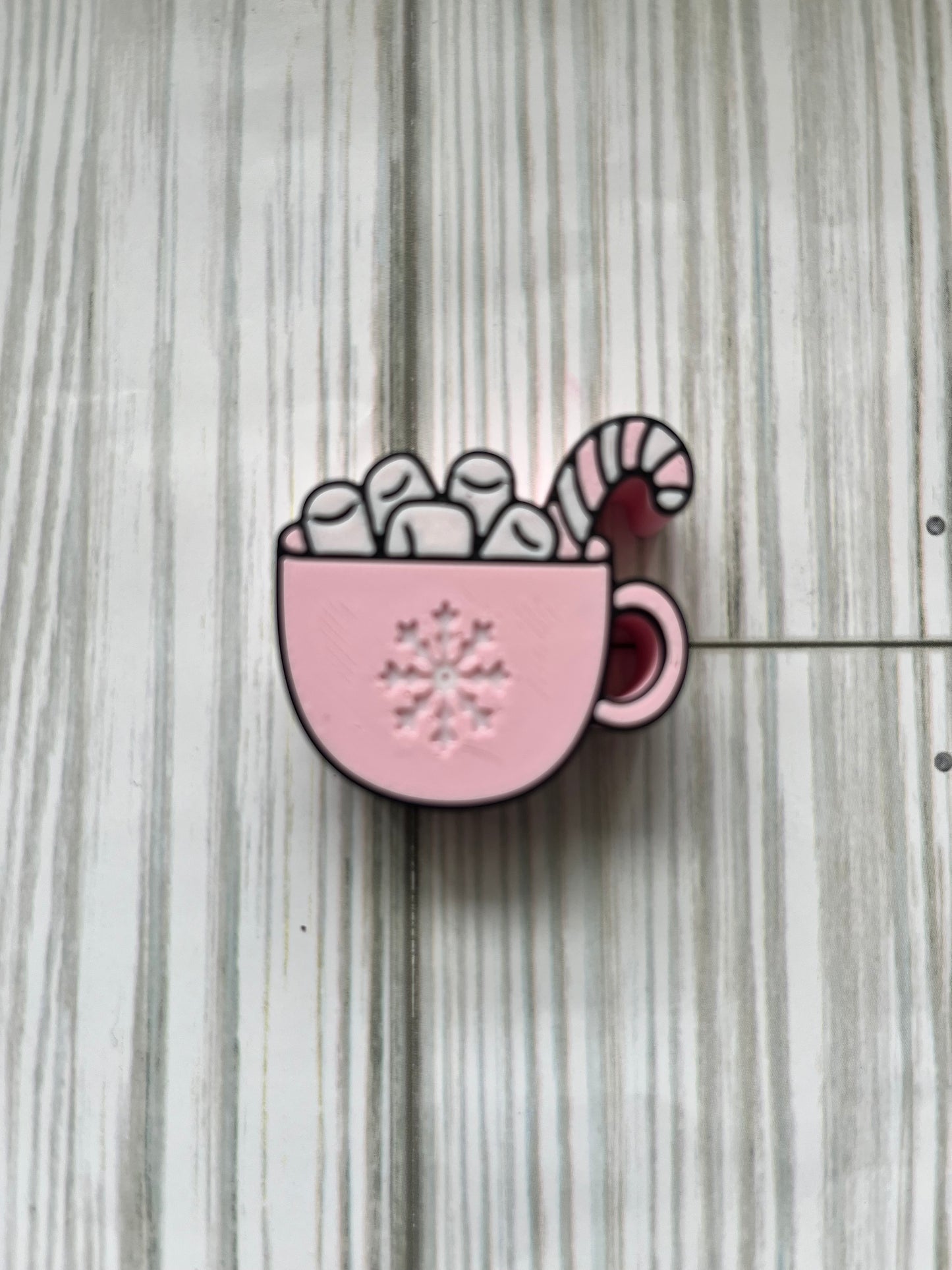 Pink Cocoa 3D Straw Topper