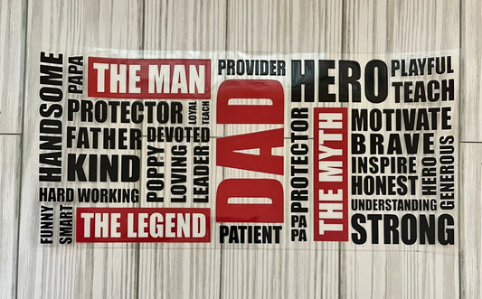 Dad Affirmation UVDTF Wrap (HP243)
