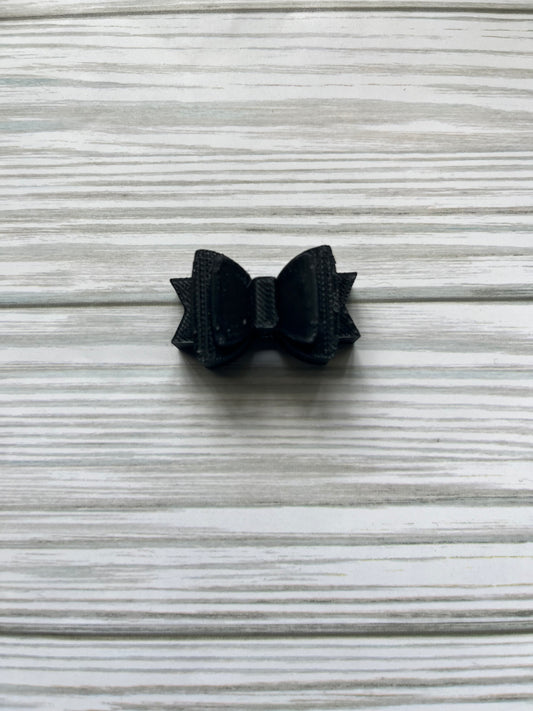3D Little Black Bow Straw Topper
