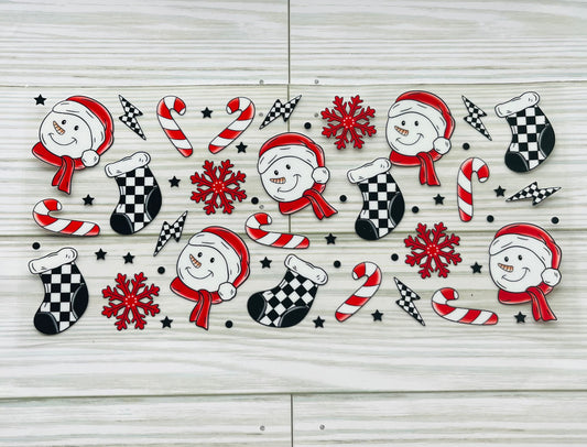 Snow Man Checker UVDTF Wrap HP417
