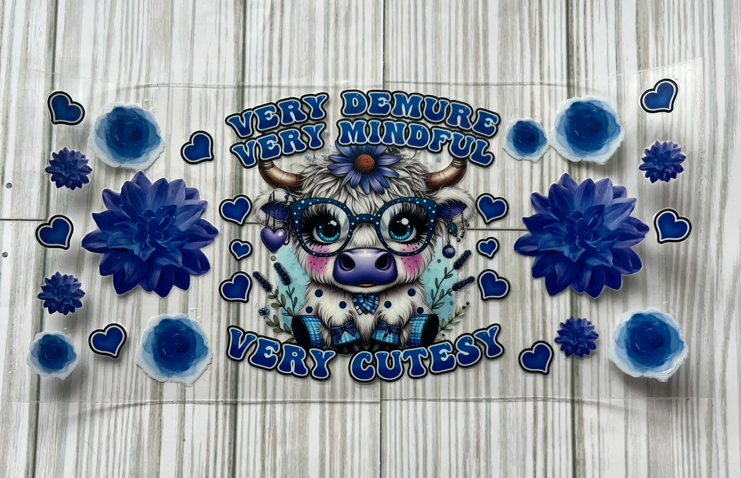 Very Demure Cow UVDTF Wrap HP323