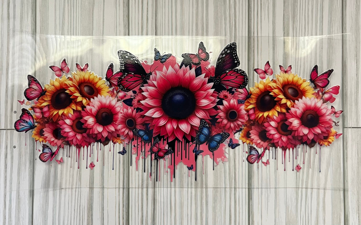 Pink Sunflower UVDTF Wrap (HP291)