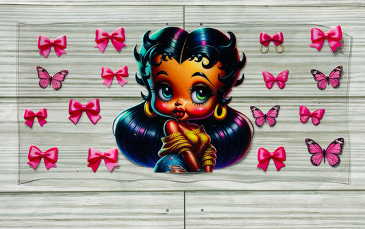 Pink Bow Betty UVDTF Wrap HP415