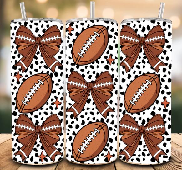 Football Girly 20oz Sublimation Tumbler