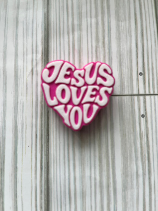 “Jesus Loves You” 3D Straw Topper