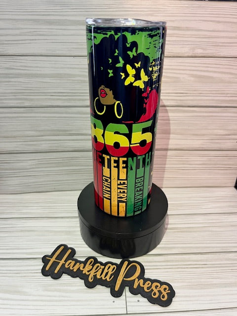 Juneteenth 1865 B-fly 20oz Tumbler