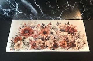 Shades of Brown Flowers UVDTF Wrap (HP167)